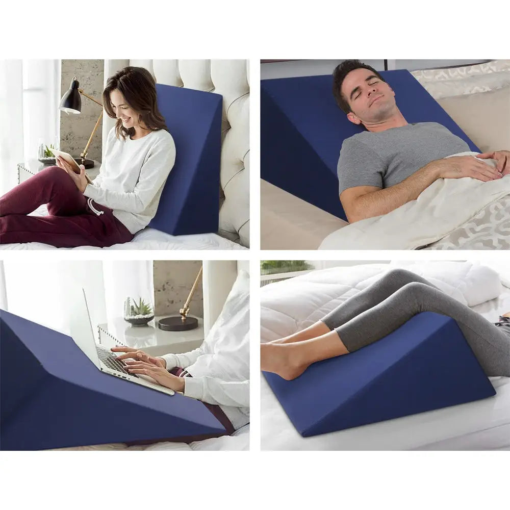 Giselle Bedding Wedge Pillow Blue Twin Pack - Home & Garden > Bedding