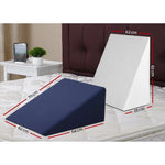 Giselle Bedding Wedge Pillow White & Blue - Home & Garden > Bedding
