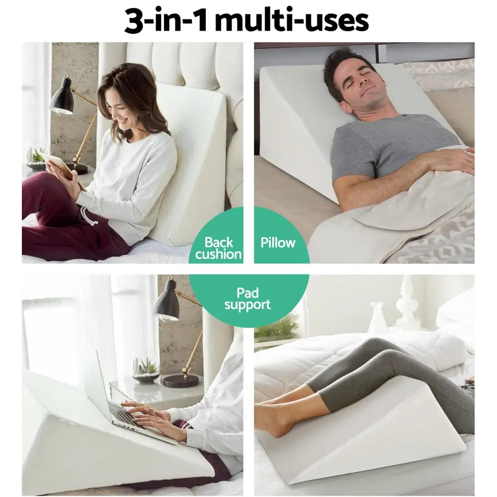 Giselle Bedding Wedge Pillow White Twin Pack - Home & Garden > Bedding