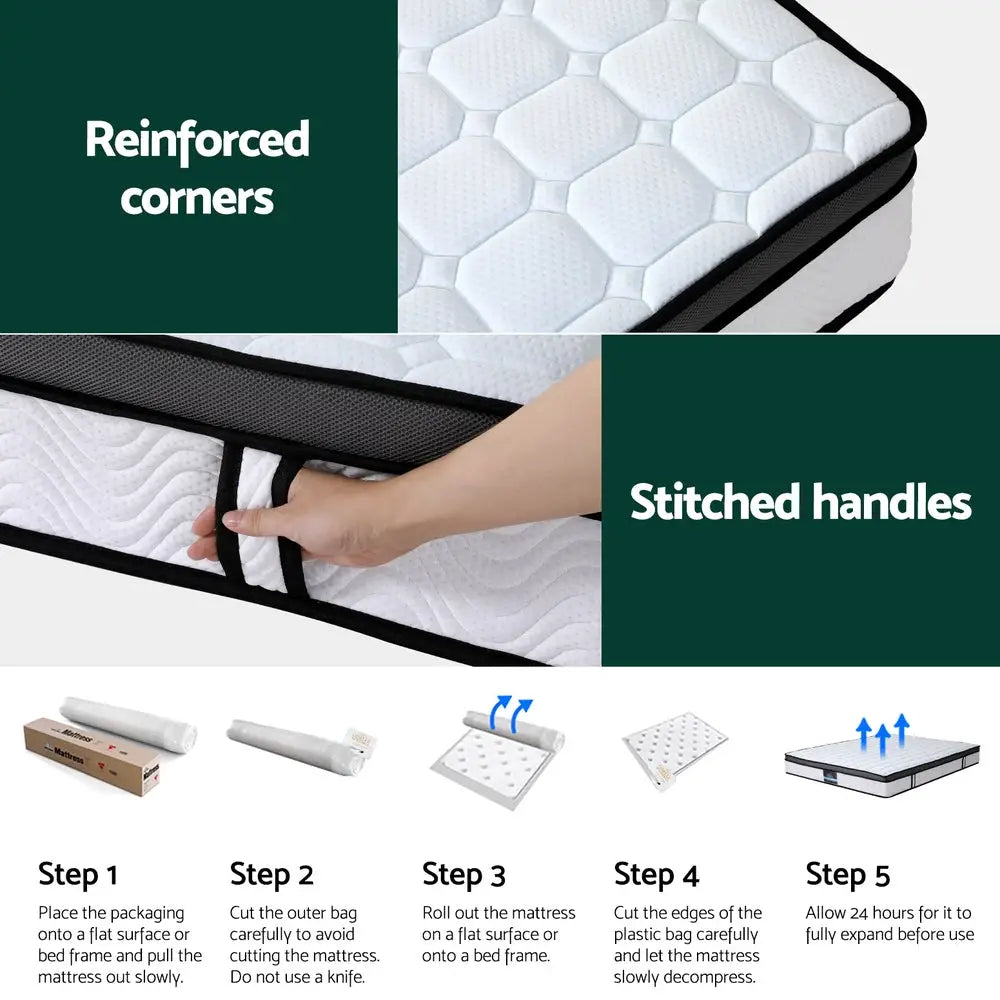 Giselle Mattress Cool Gel Foam 25cm Queen - Furniture > Mattresses > Queen Mattress