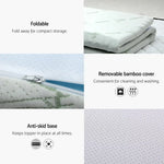 Giselle Memory Foam Mattress Topper 7-Zone 8cm King Single - Furniture > Mattresses > Mattress Toppers