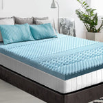 Giselle Memory Foam Mattress Topper 7-Zone 8cm King Single - Furniture > Mattresses > Mattress Toppers