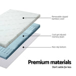 Giselle Memory Foam Mattress Topper 7-Zone 8cm King Single - Furniture > Mattresses > Mattress Toppers