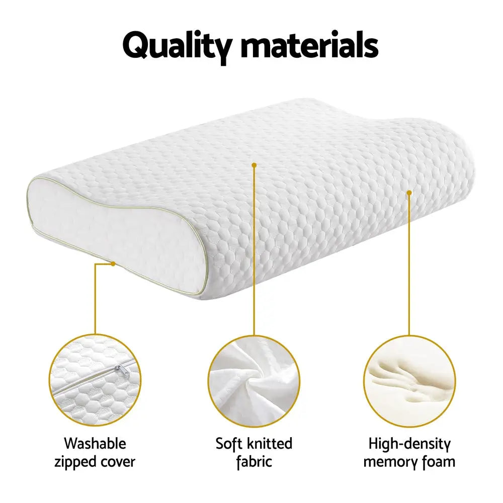 Giselle Memory Foam Pillow Contour Neck - Home & Garden > Bedding