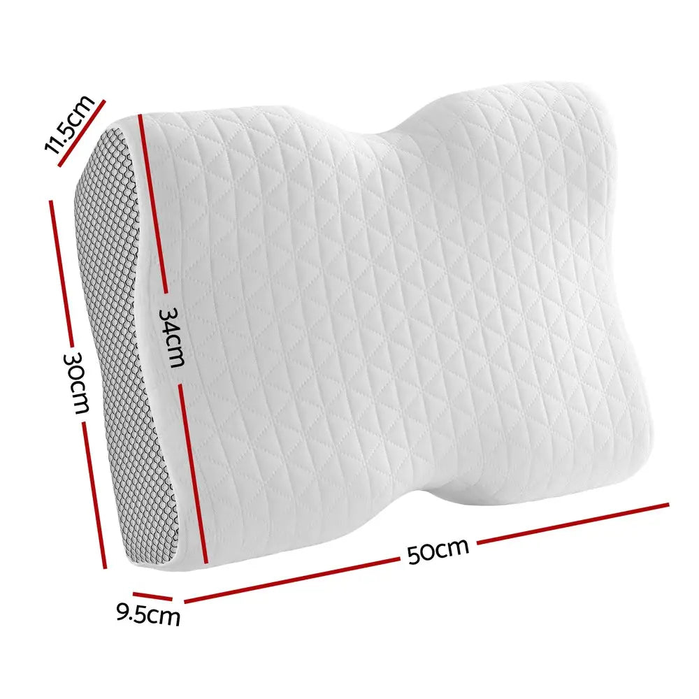 Giselle Memory Foam Pillow Contour Neck - Home & Garden > Bedding