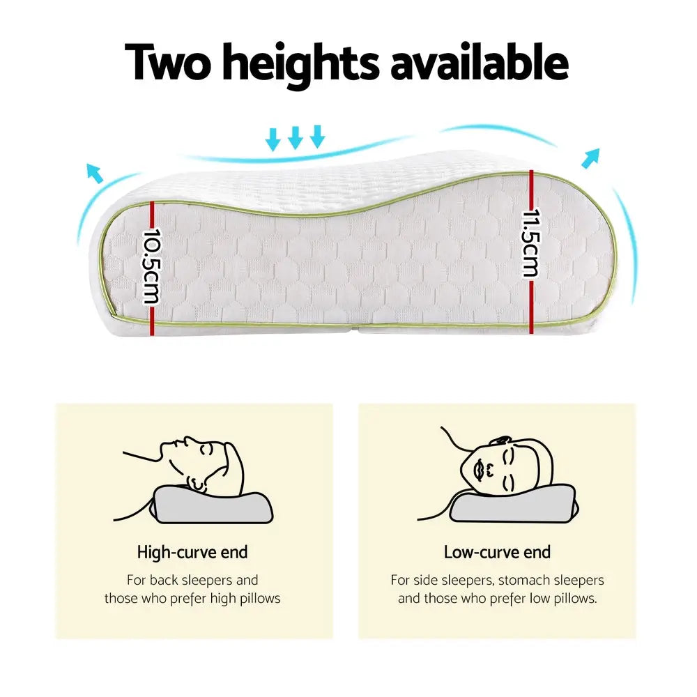 Giselle Memory Foam Pillow Contour Neck - Home & Garden > Bedding