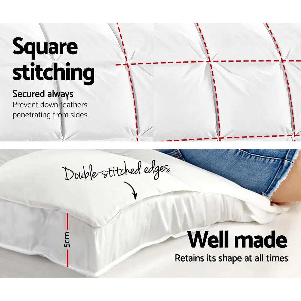 Giselle Queen Mattress Topper Pillowtop 1000GSM Microfibre Filling Protector - Home & Garden > Bedding