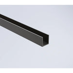 Glass Shower Screen 120cm Floor Channel in Black - Furniture > Bathroom > Shower Heads & Screens