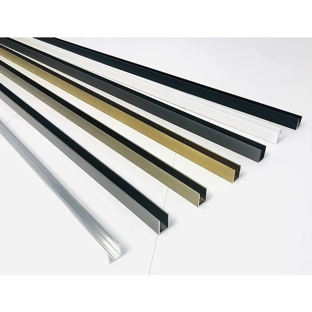 Glass Shower Screen 120cm Floor Channel in Gunmetal - Furniture > Bathroom > Shower Heads & Screens