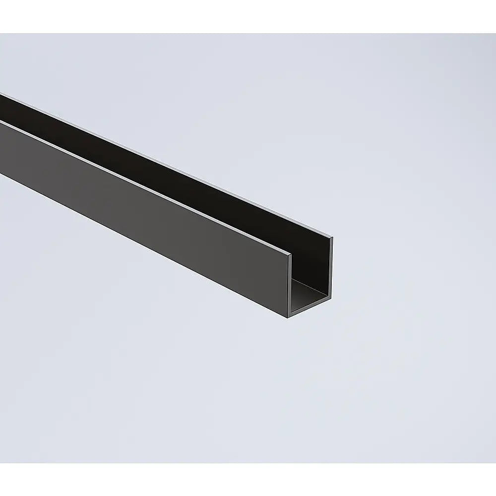 Glass Shower Screen 210cm Wall Channel in Black - Furniture > Bathroom > Shower Heads & Screens