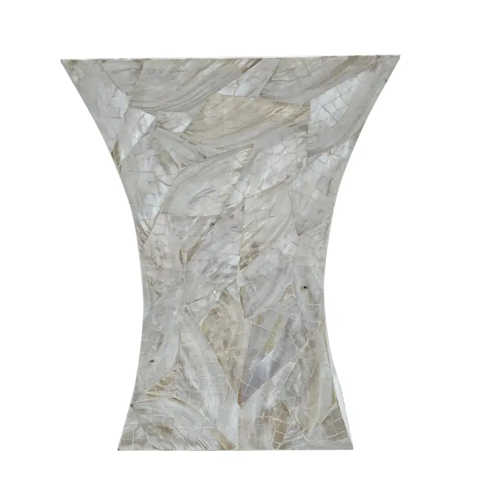 GLEESON MOTHER OF PEARL HAND MADE SIDE TABLE - Furniture > Living Room > Side Tables