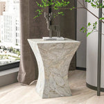 GLEESON MOTHER OF PEARL HAND MADE SIDE TABLE - Furniture > Living Room > Side Tables
