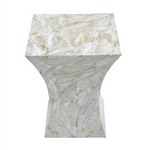 GLEESON MOTHER OF PEARL HAND MADE SIDE TABLE - Furniture > Living Room > Side Tables