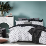 Glen microfiber reversible quilt cover set-king size - Home & Garden > Bedding