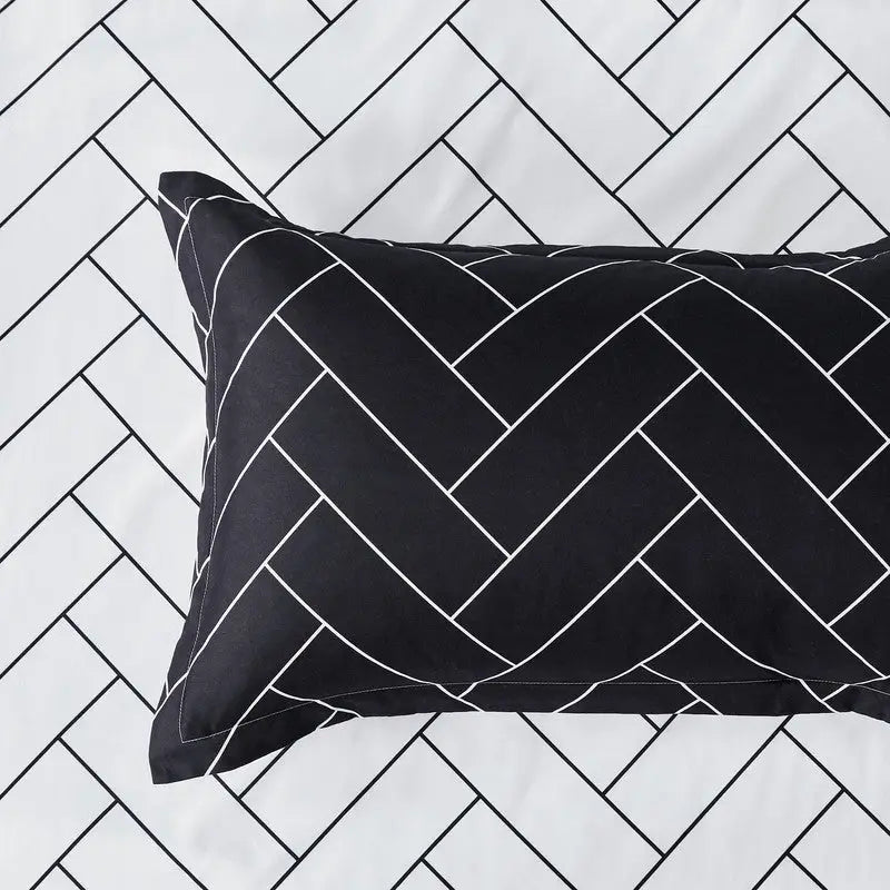 Glen microfiber reversible quilt cover set-king size - Home & Garden > Bedding