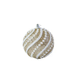 Glittery Christmas Baubles Pearl-Accented Holiday Ornaments in Assorted Colors 2 Sets Total(5 Colors Per Set)