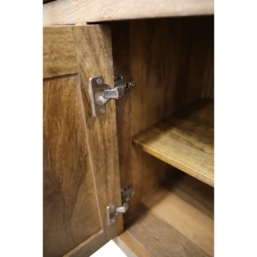 Gloriosa Buffet Table 180cm 4 Door 5 Drawer Solid Mango Timber Wood - Honey Wash - Furniture > Living Room