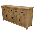 Gloriosa Buffet Table 180cm 4 Door 5 Drawer Solid Mango Timber Wood - Honey Wash - Furniture > Living Room