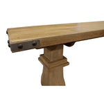 Gloriosa Console Entry Hallway Table 160cm Pedestal Mango Wood - Honey Wash - Furniture > Living Room