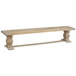 Gloriosa Dining Bench 230cm 3 Person Chair Solid Mango Timber Wood - Honey Wash - Furniture > Dining