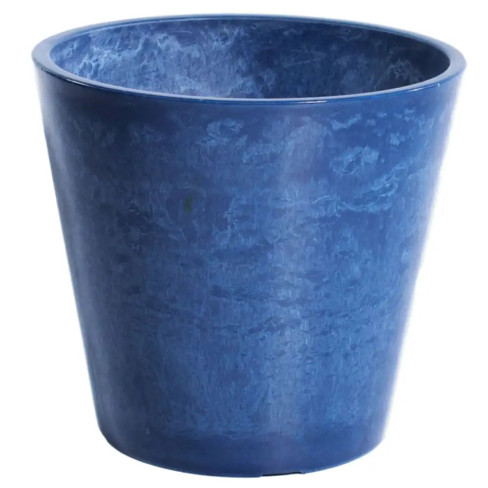 Glossy Blue Garden Pot 25cm - Home & Garden > Artificial Plants