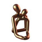 Gold Abstract Romantic Couple Candle Holder - Modern Decorative Ornament - Home & Garden > Decor > Candle Accessories