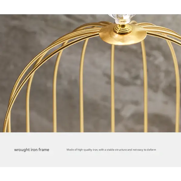 Gold and White Elegant 2-Tier Gold Birdcage Cosmetic Organizer - Wrought Iron Countertop Storage Rack for Skincare
