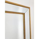 Gold Beaded Framed Mirror - Free Standing 50cm x 170cm - Home & Garden > Decor