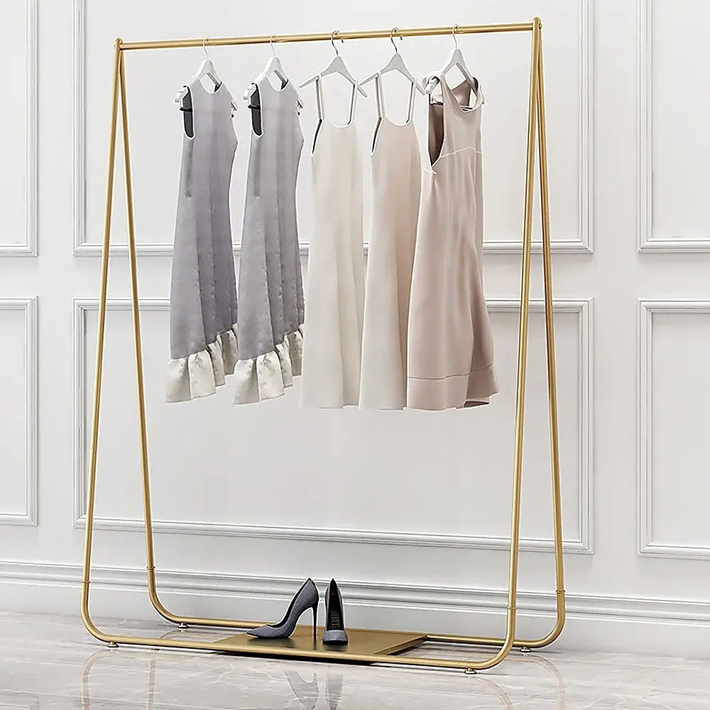 Gold Clothing Retail Shop Commercial Garment Display Rack - Furniture > Office