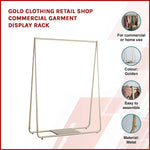 Gold Clothing Retail Shop Commercial Garment Display Rack - Furniture > Office
