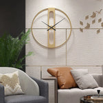 Gold Clover Metal Wall Clock - Home & Garden > Decor