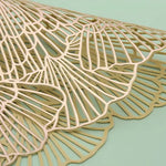 Gold Elegant Floral PVC Placemats - Set of 8 Durable & Stylish Table Mats (38cm) - Home & Garden > Kitchenware >