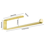 Gold Kitchen Bathroom Paper Holder Towel Holder Self Adhesive or Screw Mount 31cm - Home & Garden > Bathroom