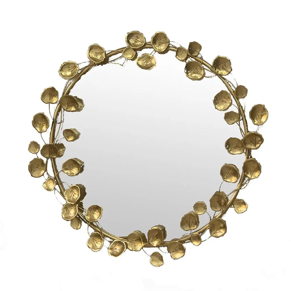 GOLD LEAF DESIGNER WALL MIRROR - Home & Garden > Decor > Mirrors