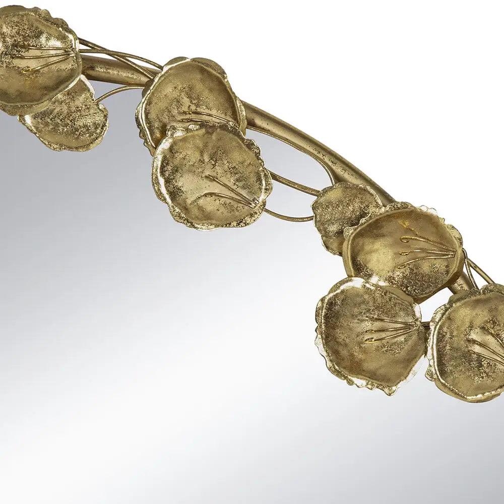 GOLD LEAF DESIGNER WALL MIRROR - Home & Garden > Decor > Mirrors