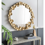 GOLD LEAF DESIGNER WALL MIRROR - Home & Garden > Decor > Mirrors