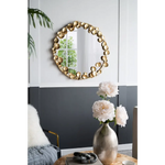 GOLD LEAF DESIGNER WALL MIRROR - Home & Garden > Decor > Mirrors