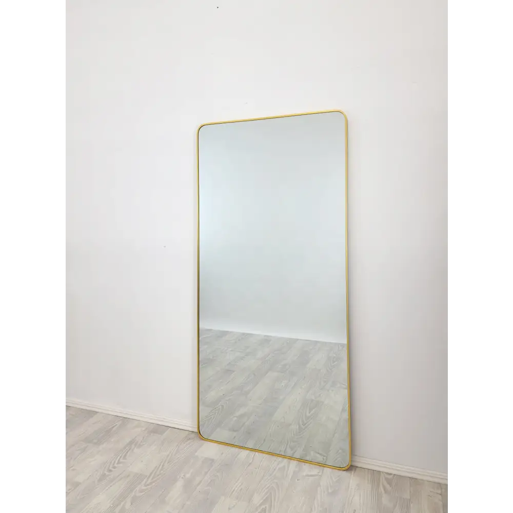 Gold Metal Rectangle Mirror - Medium 80cm x 170cm - Home & Garden > Decor