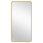 Gold Metal Rectangle Mirror - X-Large 100cm x 200cm - Home & Garden > Decor