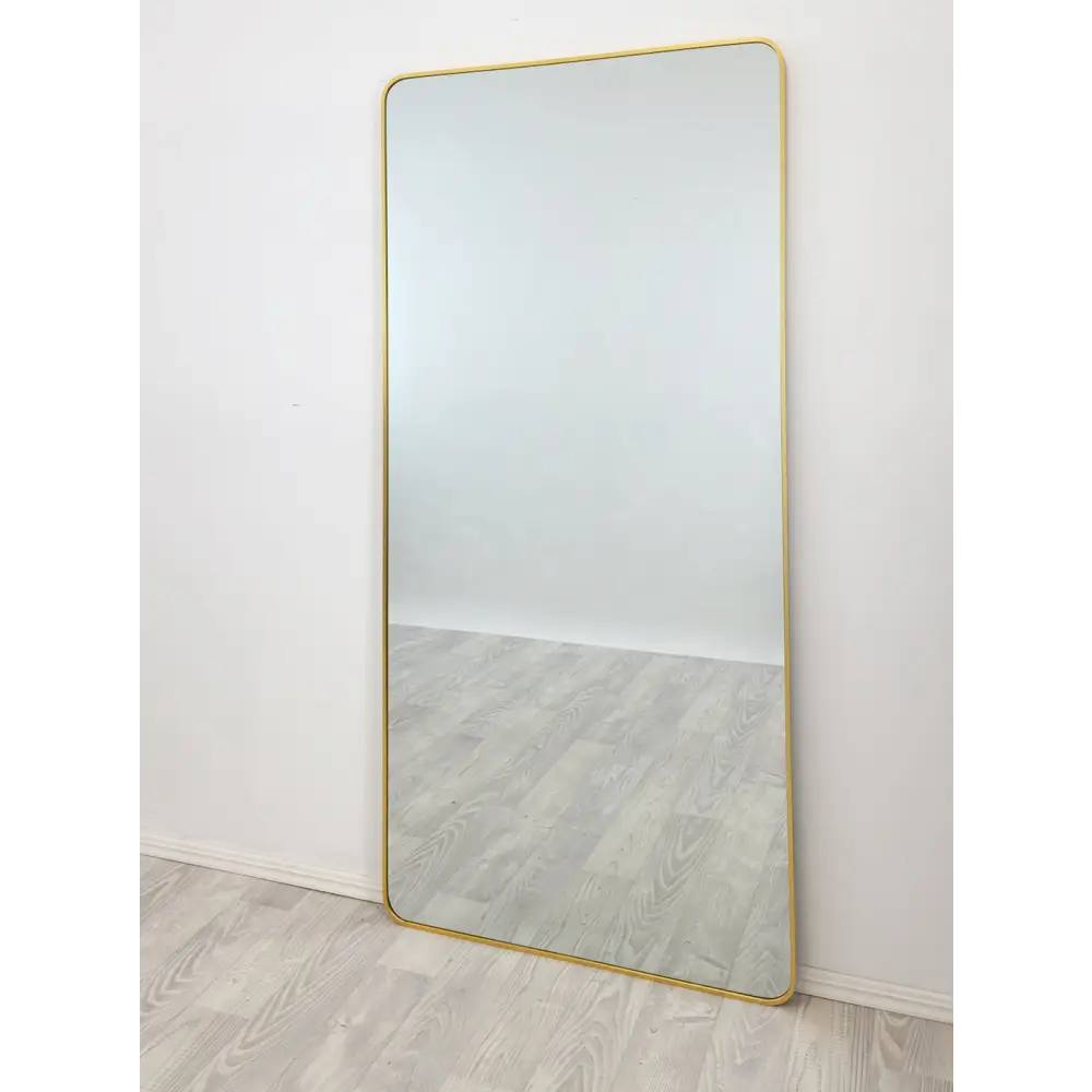 Gold Metal Rectangle Mirror - X-Large 100cm x 200cm - Home & Garden > Decor