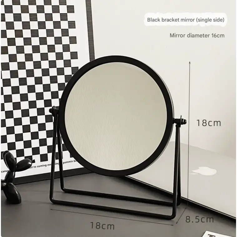 Gold Rotating Tabletop Makeup Mirror - 360º Swivel Vanity Mirror for Bedroom & Desk - Home & Garden > Decor > Mirrors