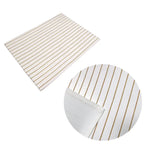 Gold Stripes Cotton Metallic Print Table Runner 33 x 180 cm - Home & Garden > Kitchenware