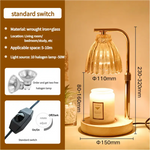 Gold Wrought Iron Candle Warmer Lamp with Halogen Bulb - Adjustable Scented Candle Melter for Home Decor - Home &