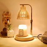 Gold Wrought Iron Candle Warmer Lamp with Halogen Bulb - Adjustable Scented Candle Melter for Home Decor - Home &