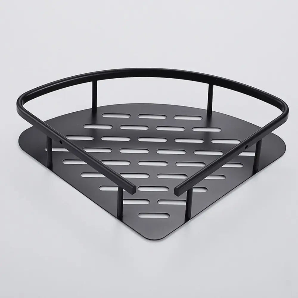 GOMINIMO 2-Pack Corner Shower Caddy with Adhesive and Hooks (Black) - Audio & Video > Musical Instrument & Accessories