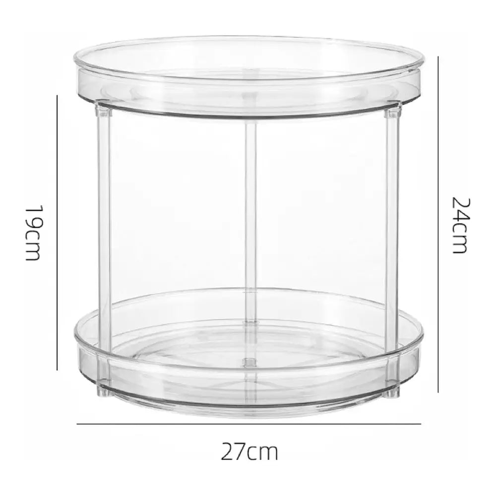 GOMINIMO 2 Tier Turntable Cabinet Organizer (Transparent) GO-TCO-100-BL - Home & Garden > Storage