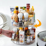 GOMINIMO 2 Tier Turntable Cabinet Organizer (Transparent) GO-TCO-100-BL - Home & Garden > Storage