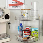 GOMINIMO 2 Tier Turntable Cabinet Organizer (Transparent) GO-TCO-100-BL - Home & Garden > Storage