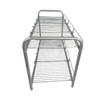 GOMINIMO 2 Tier Under Sink Expandable Shelf Organizer with Removable Steel Panels (Silver) GO-USO-101-CJ - Home &