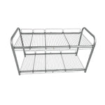 GOMINIMO 2 Tier Under Sink Expandable Shelf Organizer with Removable Steel Panels (Silver) GO-USO-101-CJ - Home &